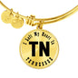 Heart In Tennessee v01 - 18k Gold Finished Bangle Bracelet