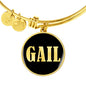 Gail v02 - 18k Gold Finished Bangle Bracelet