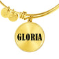 Gloria v01 - 18k Gold Finished Bangle Bracelet