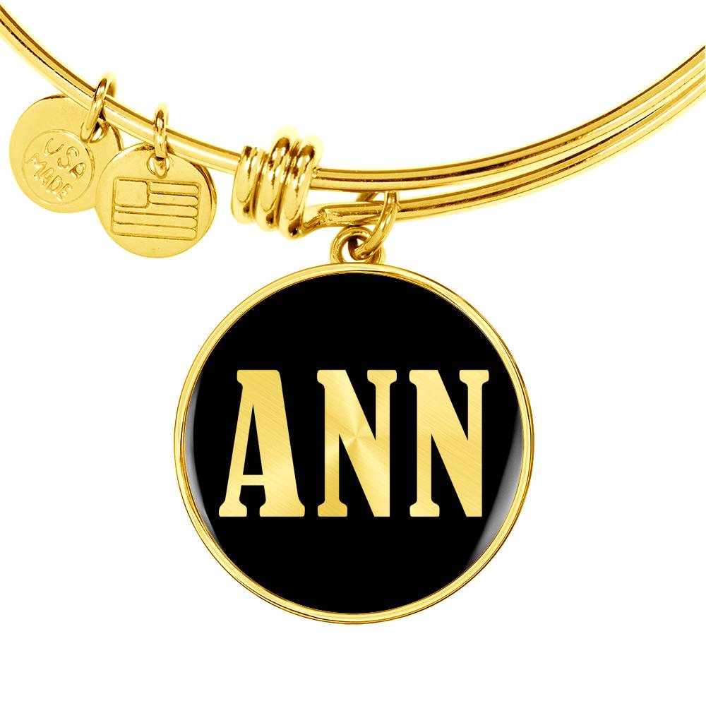 Ann v02 - 18k Gold Finished Bangle Bracelet