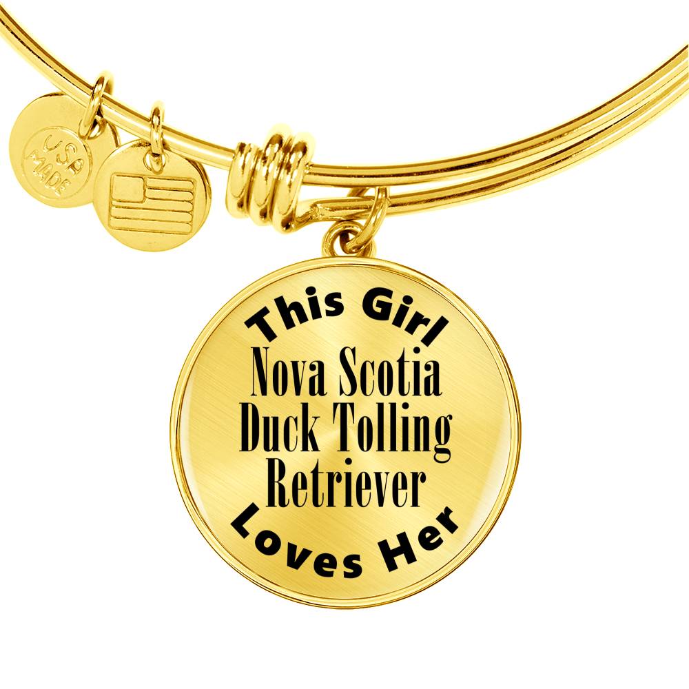 Nova Scotia Duck Tolling Retriever - 18k Gold Finished Bangle Bracelet
