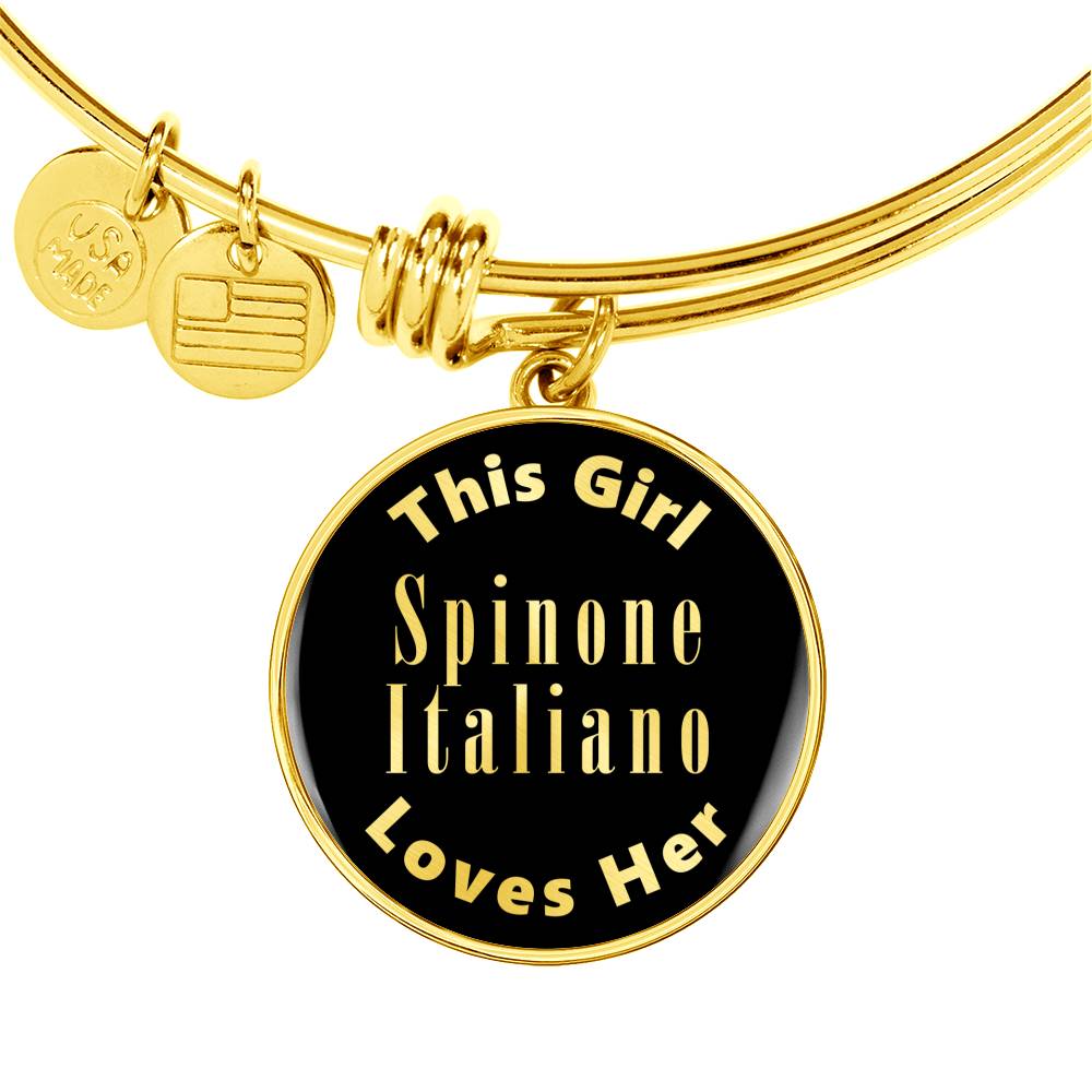 Spinone Italiano v2 - 18k Gold Finished Bangle Bracelet