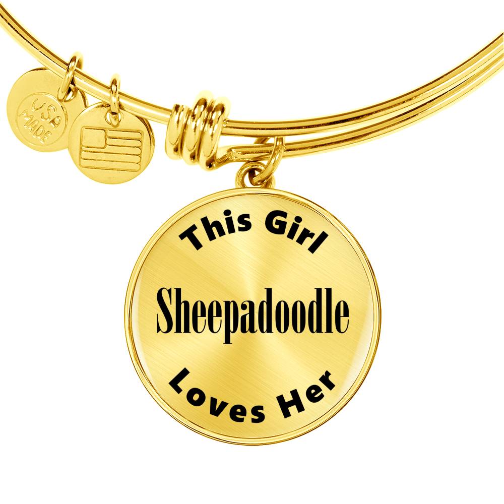 Sheepadoodle - 18k Gold Finished Bangle Bracelet