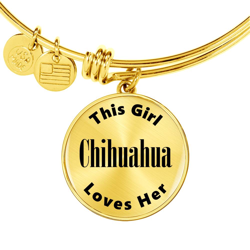 Chihuahua v2 - 18k Gold Finished Bangle Bracelet