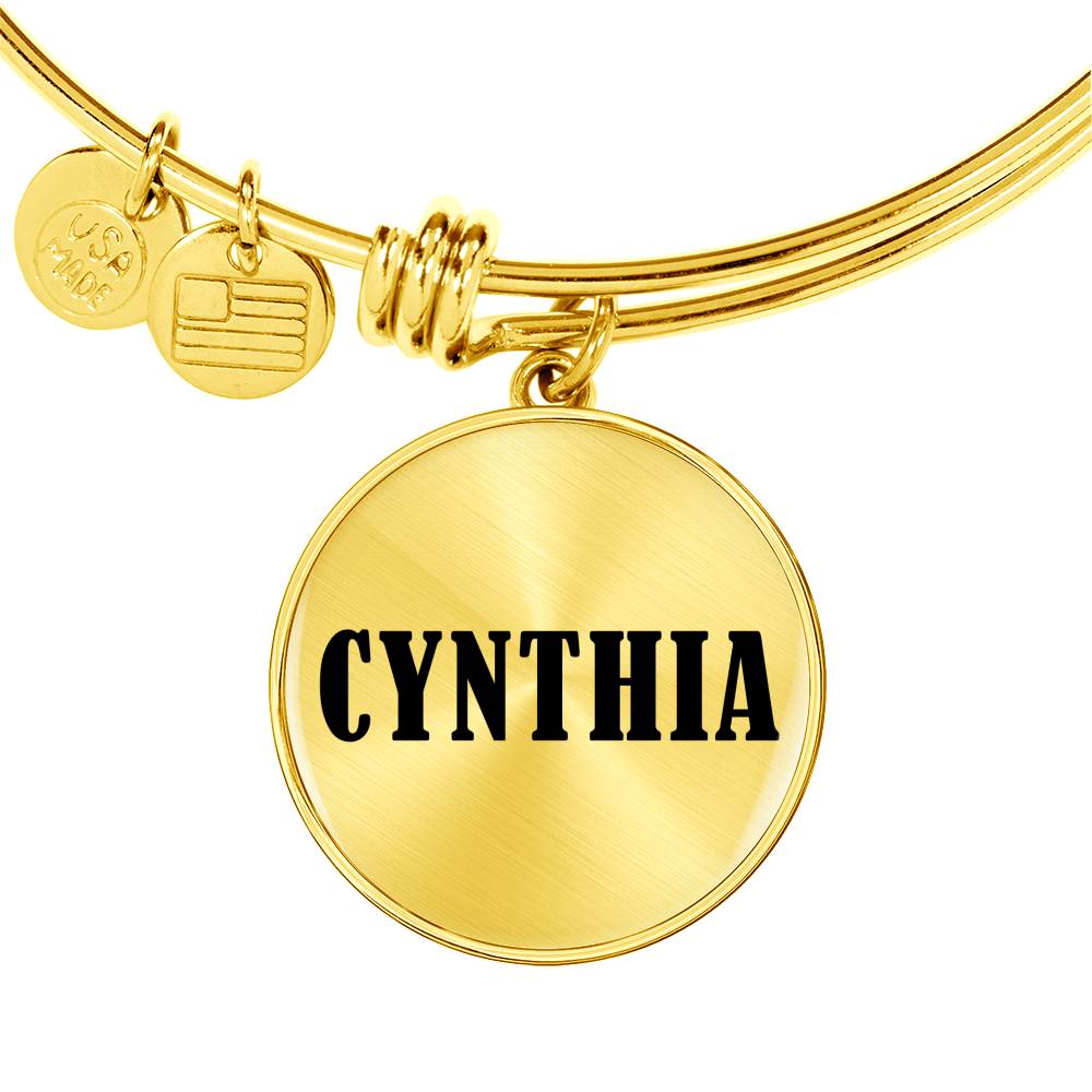 Cynthia v01 - 18k Gold Finished Bangle Bracelet
