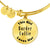 Border Collie - 18k Gold Finished Bangle Bracelet