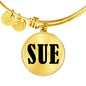 Sue v01 - 18k Gold Finished Bangle Bracelet