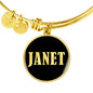 Janet v02 - 18k Gold Finished Bangle Bracelet