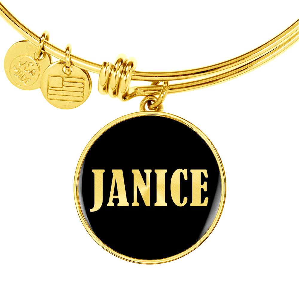 Janice v02 - 18k Gold Finished Bangle Bracelet