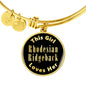 Rhodesian Ridgeback v2 - 18k Gold Finished Bangle Bracelet