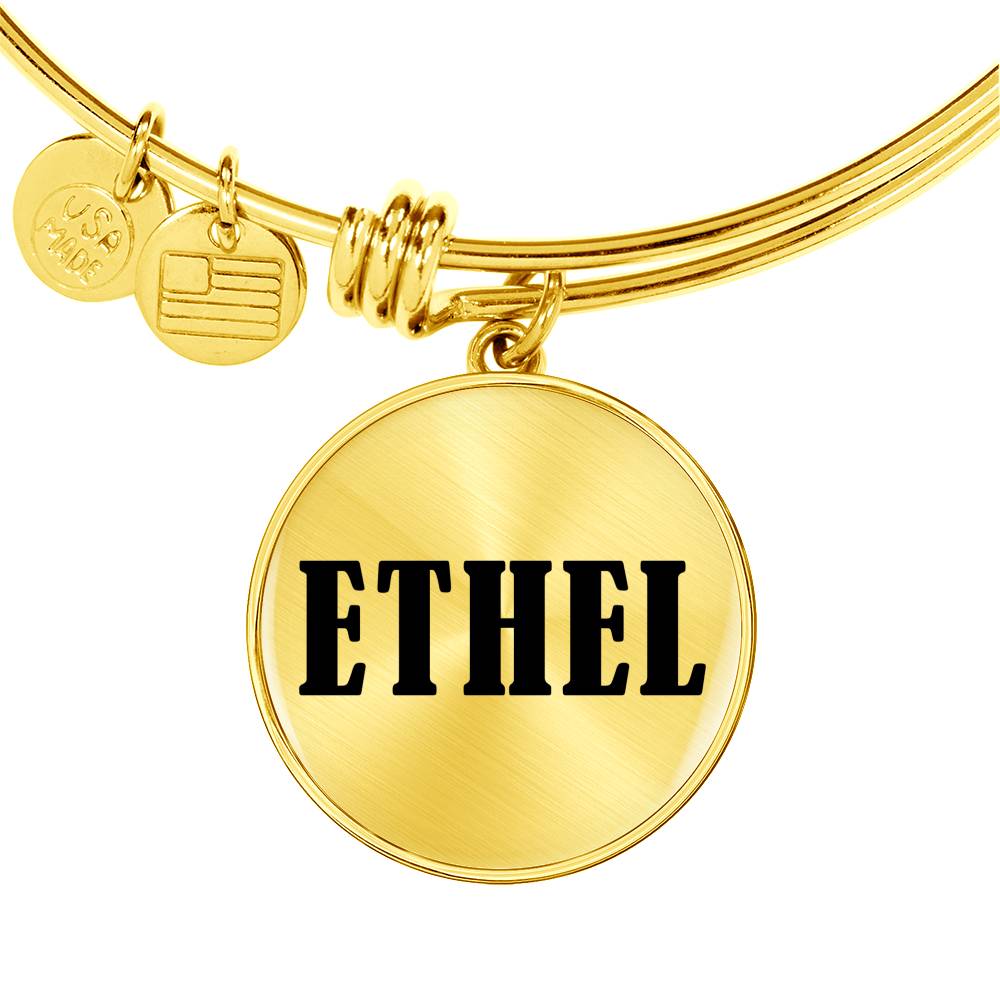 Ethel v01 - 18k Gold Finished Bangle Bracelet
