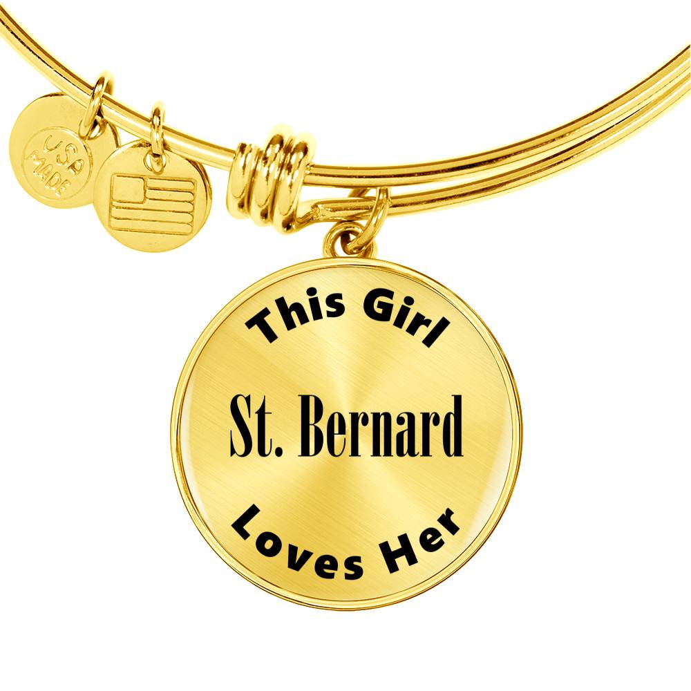 St. Bernard - 18k Gold Finished Bangle Bracelet