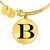 Initial B v1a - 18k Gold Finished Bangle Bracelet