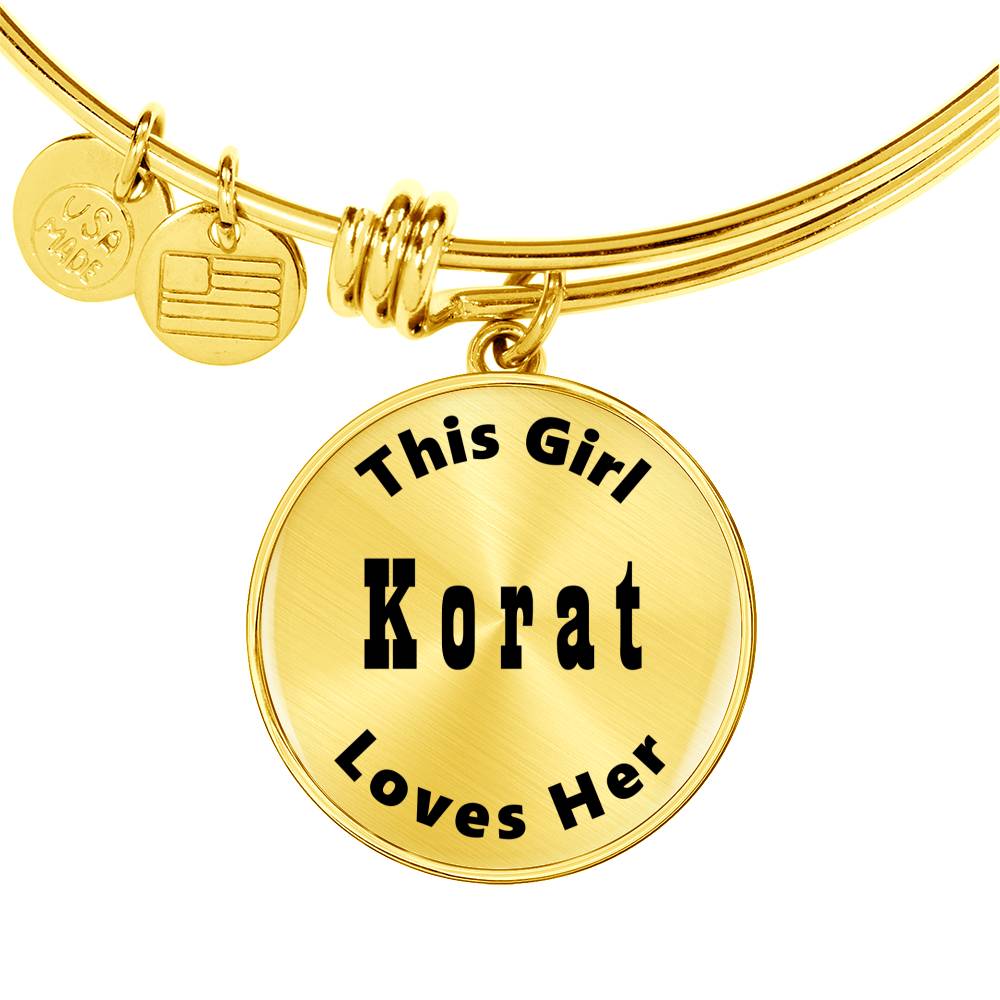 Korat - 18k Gold Finished Bangle Bracelet