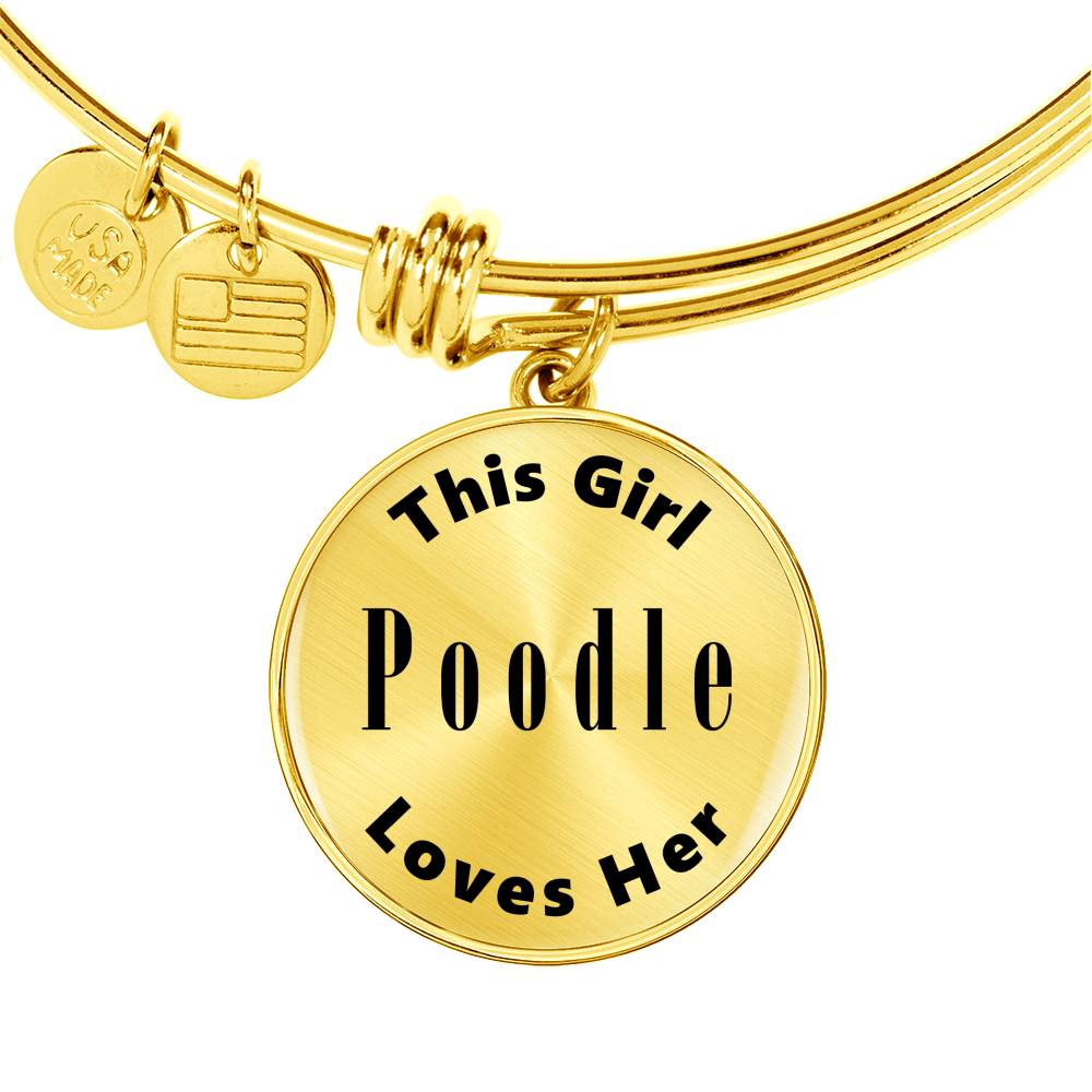 Poodle - 18k Gold Finished Bangle Bracelet