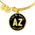 Heart In Arizona v02 - 18k Gold Finished Bangle Bracelet