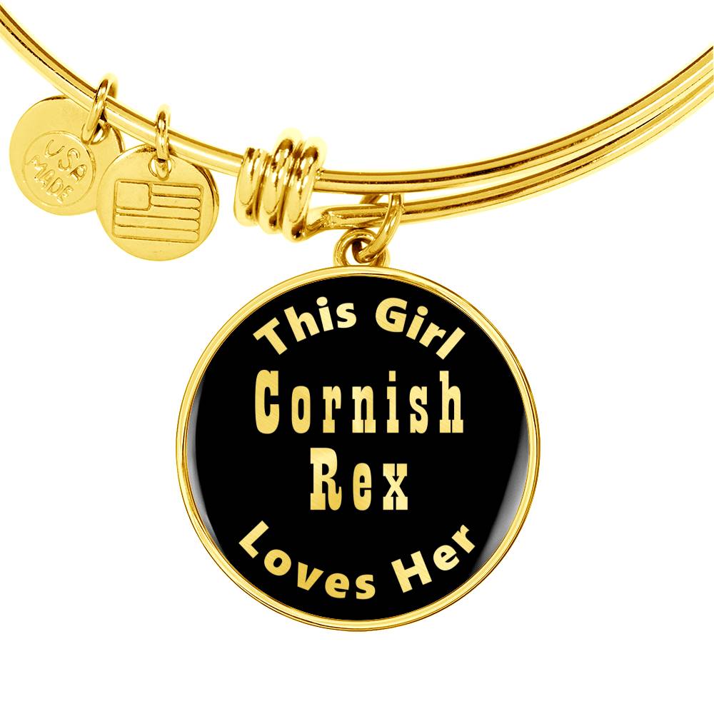 Cornish Rex - 18k Gold Finished Bangle Bracelet
