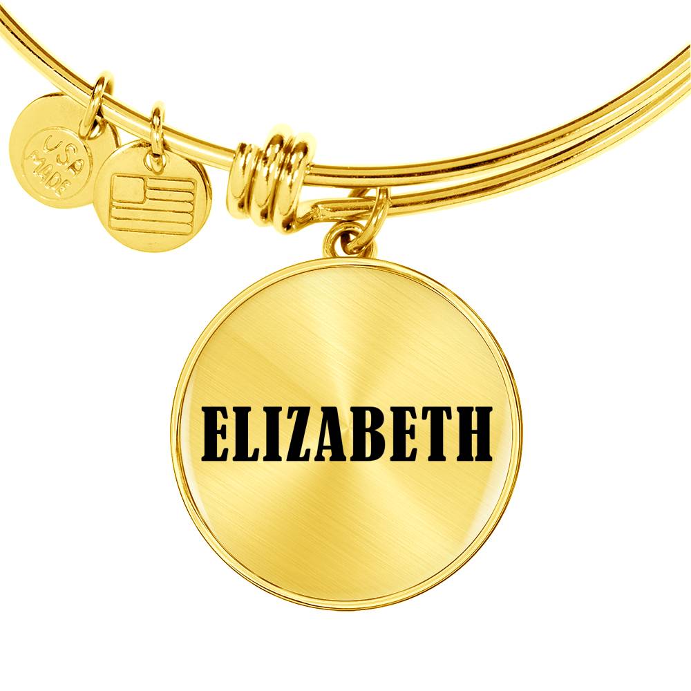 Elizabeth v01 - 18k Gold Finished Bangle Bracelet