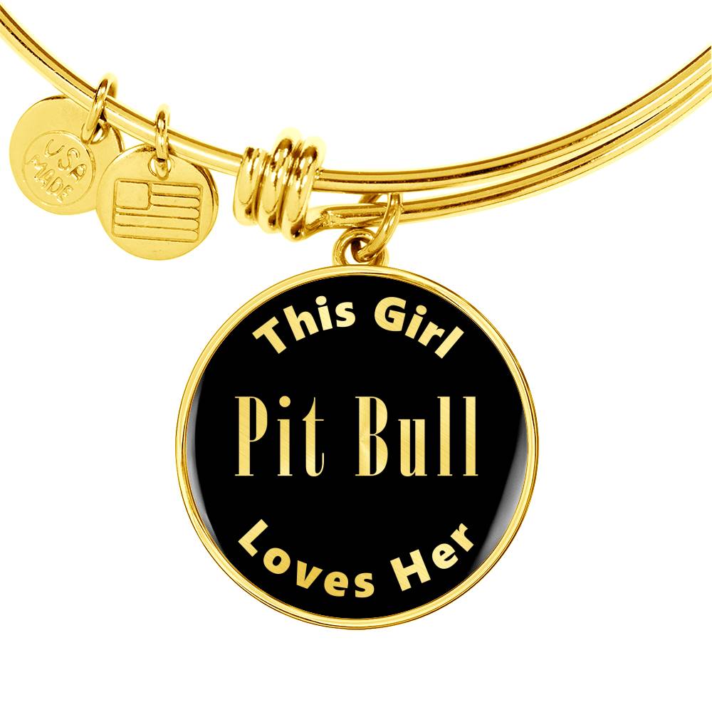 Pit Bull v1 - 18k Gold Finished Bangle Bracelet