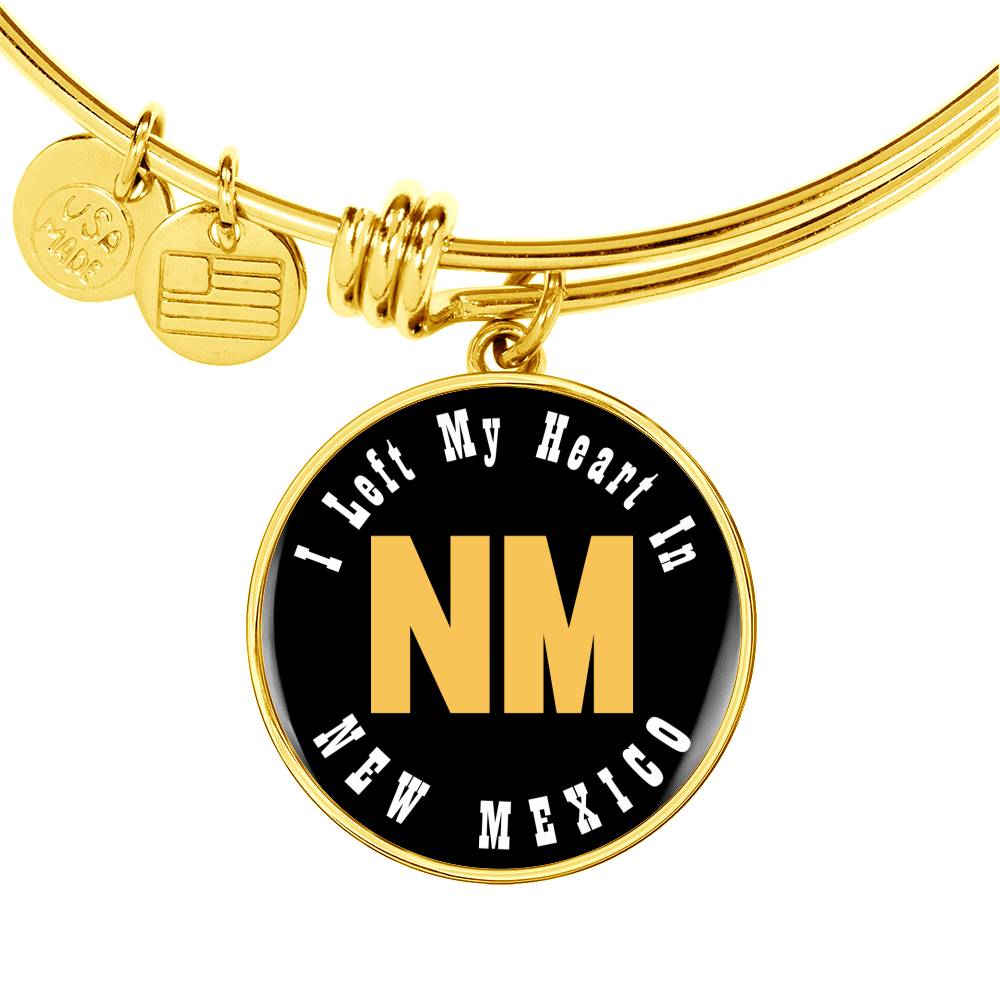 Heart In New Mexico - 18k Gold Finished Bangle Bracelet