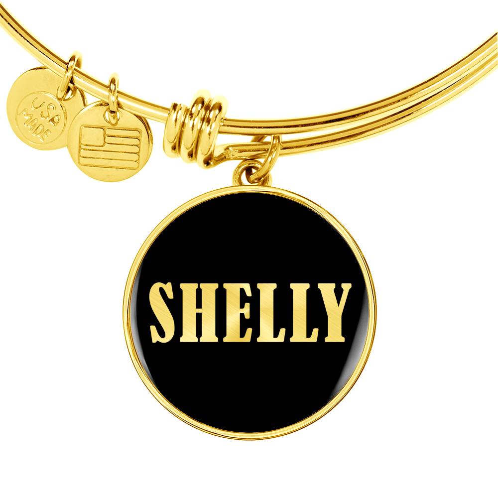 Shelly v02 - 18k Gold Finished Bangle Bracelet