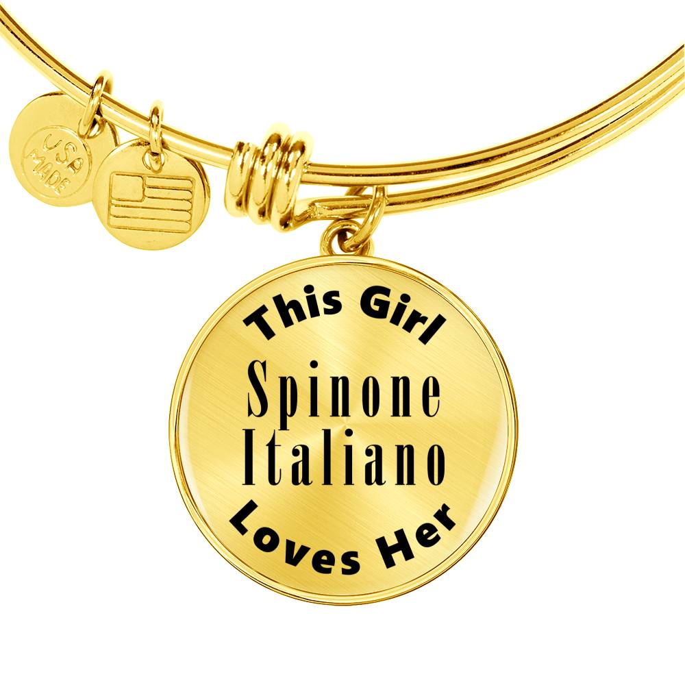 Spinone Italiano - 18k Gold Finished Bangle Bracelet
