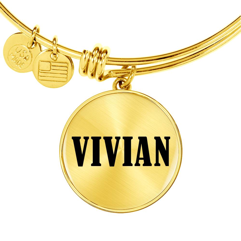 Vivian v01 - 18k Gold Finished Bangle Bracelet