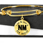 Heart In New Mexico v01 - 18k Gold Finished Bangle Bracelet