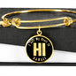 Heart In Hawaii v02 - 18k Gold Finished Bangle Bracelet