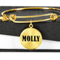 Molly v01 - 18k Gold Finished Bangle Bracelet