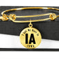 Heart In Iowa v01 - 18k Gold Finished Bangle Bracelet