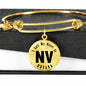 Heart In Nevada v01 - 18k Gold Finished Bangle Bracelet