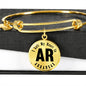 Heart In Arkansas v01 - 18k Gold Finished Bangle Bracelet