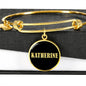 Katherine v02 - 18k Gold Finished Bangle Bracelet