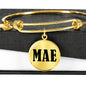 Mae v01 - 18k Gold Finished Bangle Bracelet