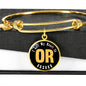 Heart In Oregon - 18k Gold Finished Bangle Bracelet