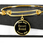 Basset Hound v2 - 18k Gold Finished Bangle Bracelet