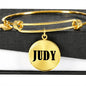 Judy v01 - 18k Gold Finished Bangle Bracelet