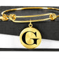 Initial G v1a - 18k Gold Finished Bangle Bracelet