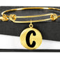 Initial C v1b - 18k Gold Finished Bangle Bracelet
