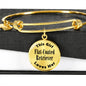 Flat-Coated Retriever - 18k Gold Finished Bangle Bracelet