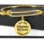 Staffordshire Bull Terrier - 18k Gold Finished Bangle Bracelet