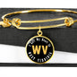 Heart In West Virginia - 18k Gold Finished Bangle Bracelet