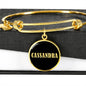 Cassandra v02 - 18k Gold Finished Bangle Bracelet