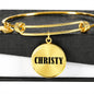 Christy v01 - 18k Gold Finished Bangle Bracelet