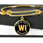 Heart In Wisconsin - 18k Gold Finished Bangle Bracelet