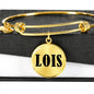 Lois v01 - 18k Gold Finished Bangle Bracelet