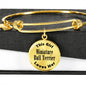 Miniature Bull Terrier - 18k Gold Finished Bangle Bracelet