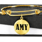 Amy v01 - 18k Gold Finished Bangle Bracelet