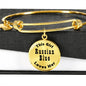 Russian Blue - 18k Gold Finished Bangle Bracelet